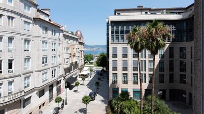 Vista desde una de las habitaciones del hotel Maroa Vigo.