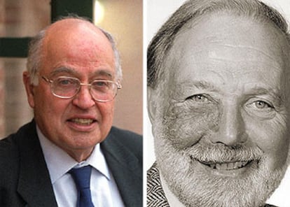 Sir Michael Atiyah (izquierda) e Isadore Singer.