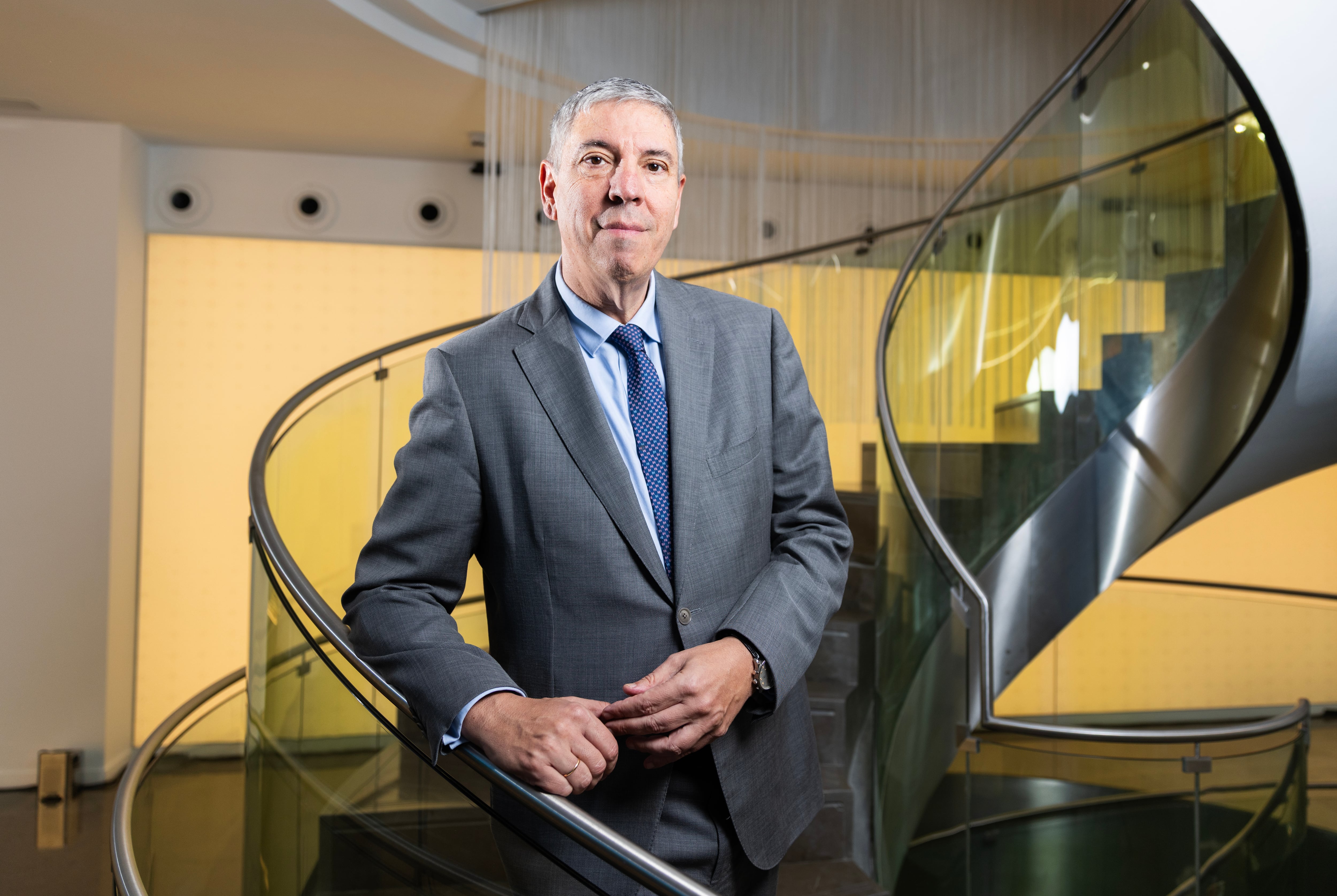 José Vicente de los Mozos, consejero delegado de Indra, en la sede corporativa de la empresa en Alcobendas.