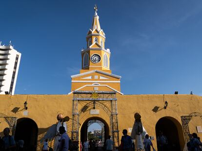 Torre del reloj, en Cartagena.