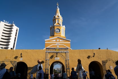 Torre del reloj, en Cartagena.