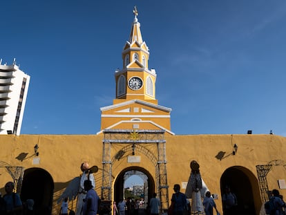 Torre del reloj, en Cartagena.