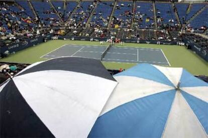 Las condiciones meteorológicas no son las mejores en el área de Flushing Meadows.