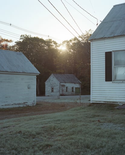 Casas al lado de la Ruta 9, que pasa por Durham.