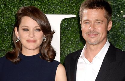 Marion Cotillard y Brad Pitt, en el estreno de 'Aliados' el miércoles en Los Ángeles.