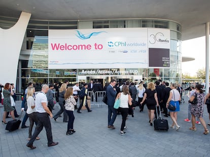 Anuncio de la feria CPHI Worldwide, que se celebrará en octubre en la Fira de Barcelona.