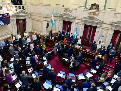 El Senado argentino, durante el debate de este jueves.