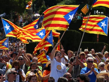 Manifestaci&oacute;n pro-independencia en Barcelona.