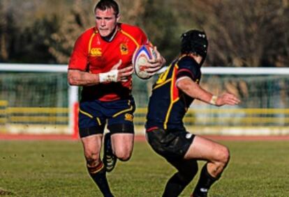 Imagen de un entrenamiento de la selección española de rugby.