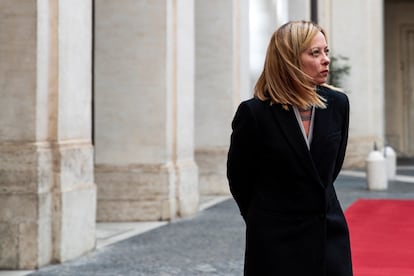 Giorgia Meloni, en el Palacio Chigi de Roma.