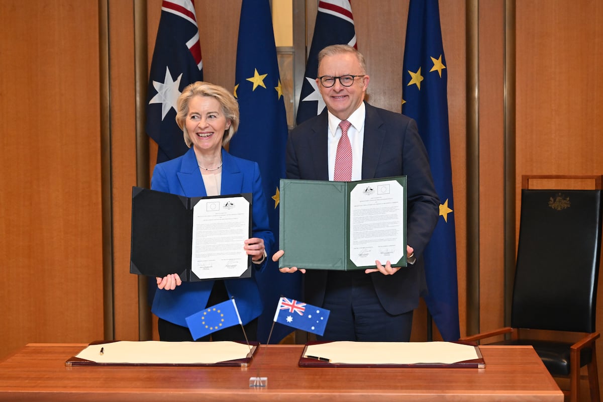 La UE y Australia firman un acuerdo comercial que elimina 1.000 millones en aranceles