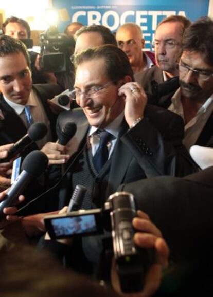 Rosario Crocetta, del PD, tras su triunfo.