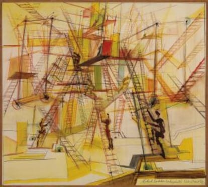 'Laberinto de escaleras móviles' (1967). Constant.