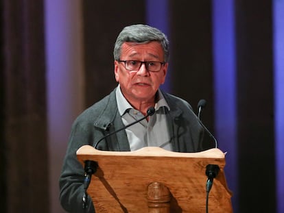 Pablo Beltrán, representante del ELN en las negociaciones con el Gobierno, en marzo de 2023.