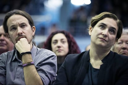 Mitin del candidato de Podemos a la presidencia del Gobierno, Pablo Iglesias.