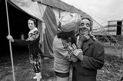 Payasos del Circo Mundial, en San Sebastián (1984).