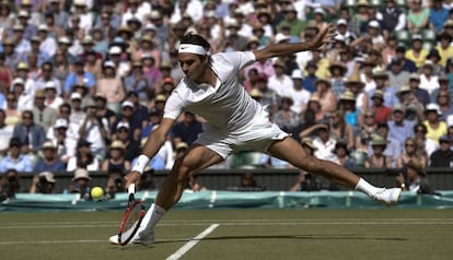 Federer, durante el partido contra Murray.