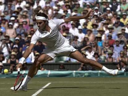 Federer, durante el partido contra Murray.