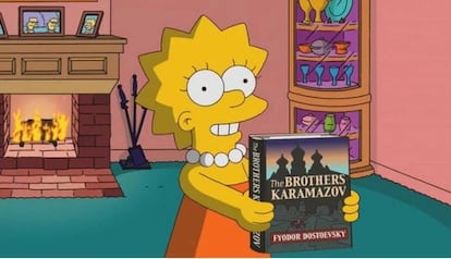Lisa Simpson, otra devota de 'Los hermanos Karamázov'.