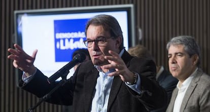 Artur Mas, en la presentación de la candidatura Democràcia i Llibertad.