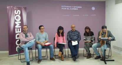 De izquierda a derecha, Basilio Perona, Paulino Gracia, María José Jiménez, Manolo González, María Hernández y Miguel Ángel Vargas.