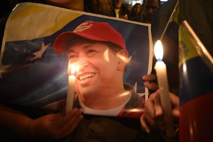 En Quito, frente a la embajada de Venezuela. 