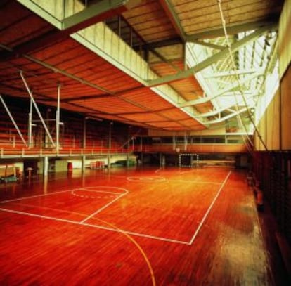 El gimnasio del colegio Maravillas.  