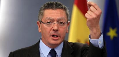 El ministro de Justicia, Alberto Ruiz-Gallard&oacute;n.