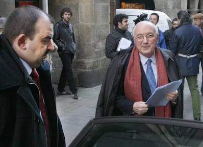 Antonio Fontenla (derecha), en un acto en Santiago.