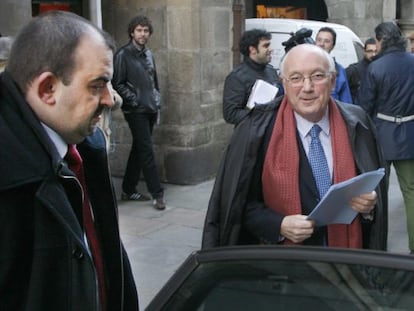 Antonio Fontenla (derecha), en un acto en Santiago. 