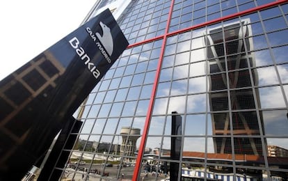 Exterior de la sede de Bankia en Madrid.