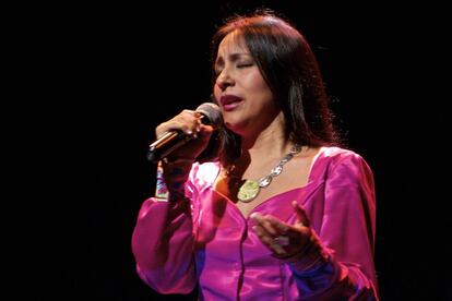 La peruana Sylvia Falcón canta en quechua. Imagen cedida por la cantante.