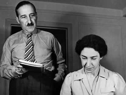 El autor austrobritánico Stefan Zweig y su mujer, Lotte Altmann.