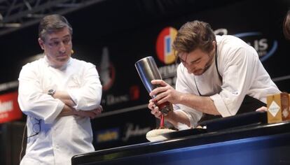 Joan e Jordi Roca, na Madrid Fusión, na primeira semana de fevereiro.