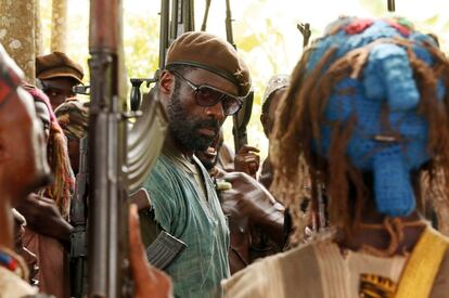 Idris Elba en la película 'Beasts of No Nation', su papel más reciente.