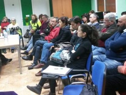 Integrantes de las organizaciones que han suscrito #iniciativagua2015 en M&aacute;laga.