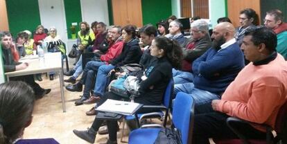 Integrantes de las organizaciones que han suscrito #iniciativagua2015 en Málaga.