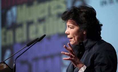La portavoz del Gobierno en funciones, Isabel Celaá, este miércoles, en Madrid.