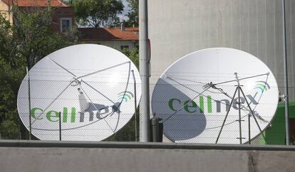 Antenas de la empresa Cellnex en Torrespaña (Madrid).