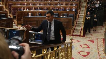 Pleno del Congreso durante la moción de censura contra Mariano Rajoy.