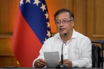 El presidente de Colombia, Gustavo Petro, esta semana durante su visita a Caracas.