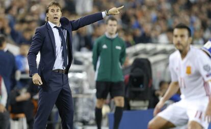 Lopetegui, durante el partido.