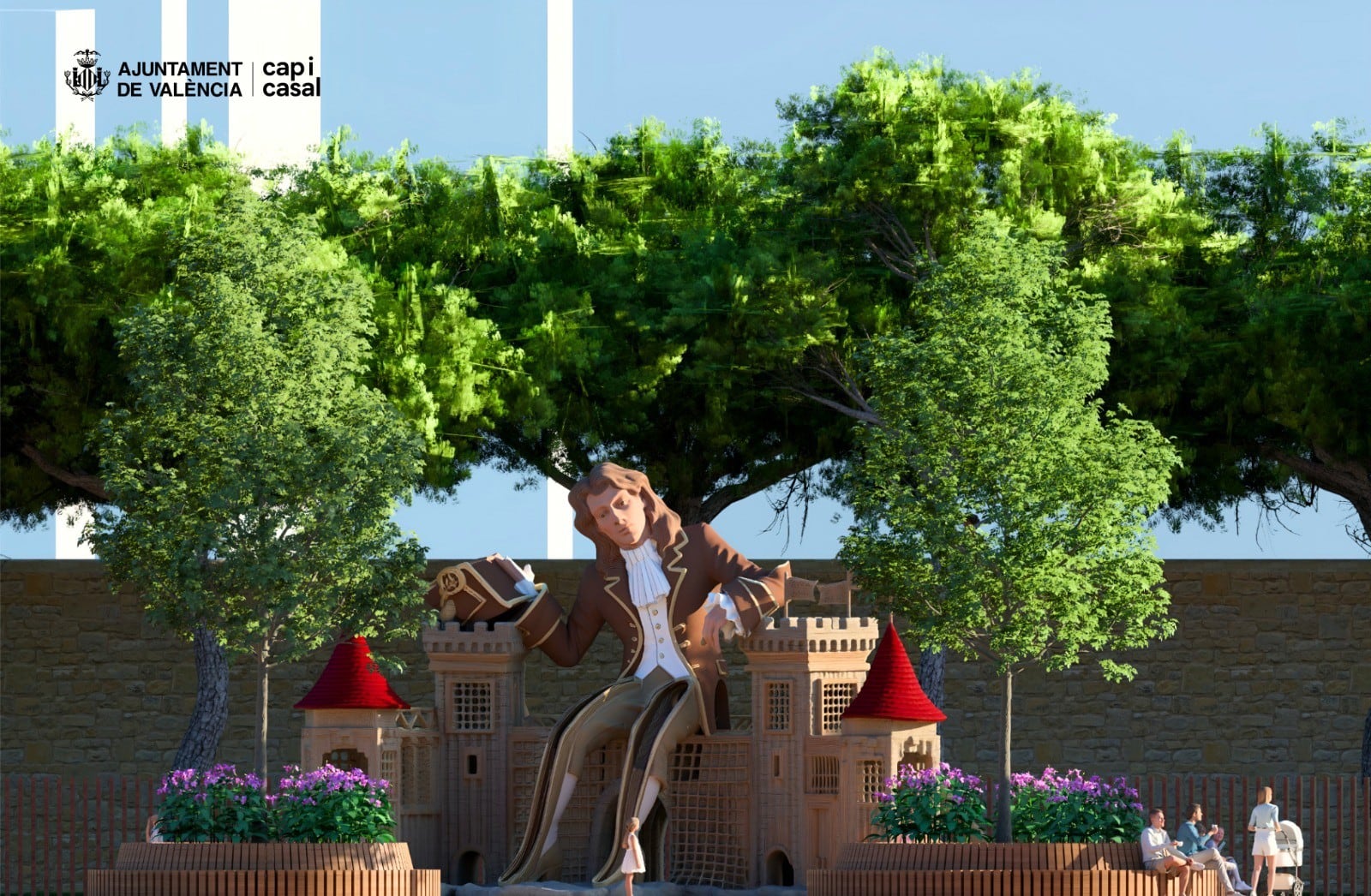 El segundo parque Gulliver el jardín del Turia de Valencia medirá más de ocho metros de altura