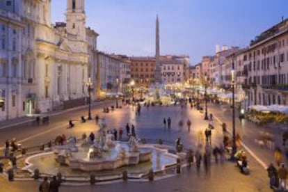 La Piazza Navona, en Roma.