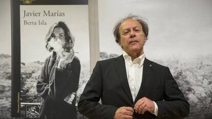 El escritor Javier Mar&iacute;as, en la presentaci&oacute;n de &#039;Berta Isla&#039; en Madrid. 