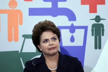 Dilma Rousseff, durante la presentación del programa en Brasilia.