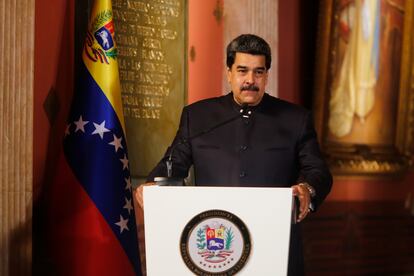 El presidente de Venezuela, Nicolás Maduro, ofrece un discurso en la Asamblea Nacional, el 18 de diciembre.