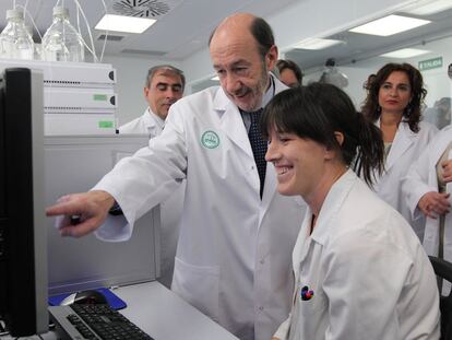 Rubalcaba, en el Parque Tecnológico de Ciencias de la Salud.