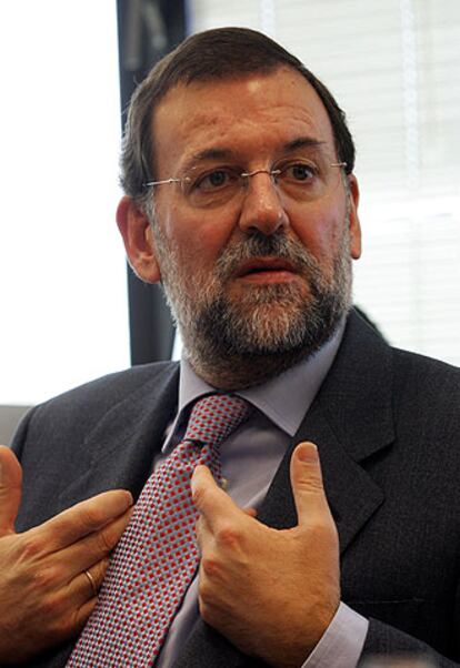 Mariano Rajoy, durante la entrevista.