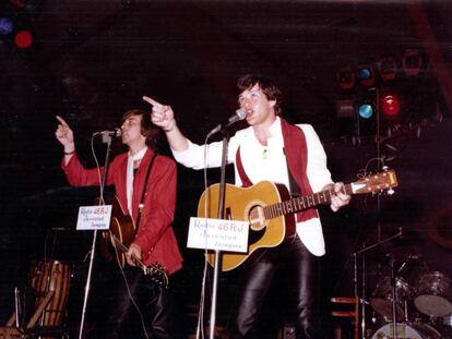 Chan y Chevy, en un concierto en Zaragoza en abril de 1980.